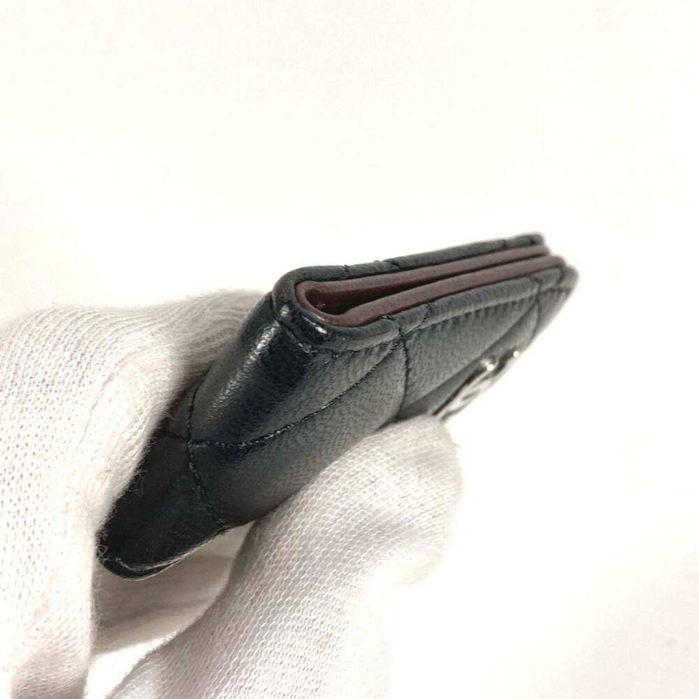 CHANEL Black Lambskin Leather Logo Wallet - Picture 9 of 10